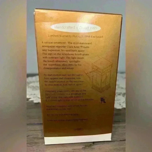 Hallmark Keepsake 1995 NEW “Superman” Magic Christmas Ornament- light & motion. - Picture 3 of 8